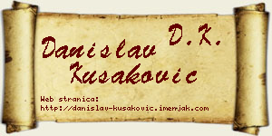 Danislav Kušaković vizit kartica